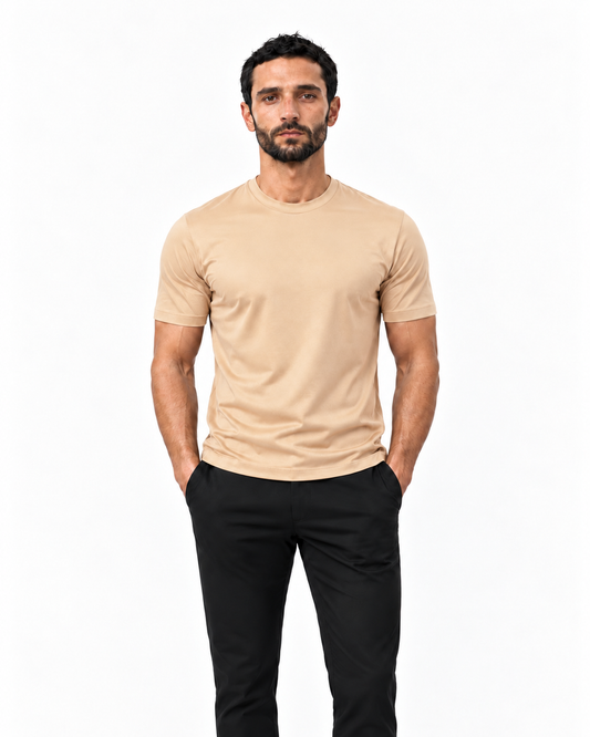 Beige Shiny Tshirt