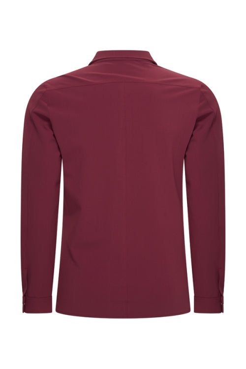 Burgundy travel flap pocket jacket