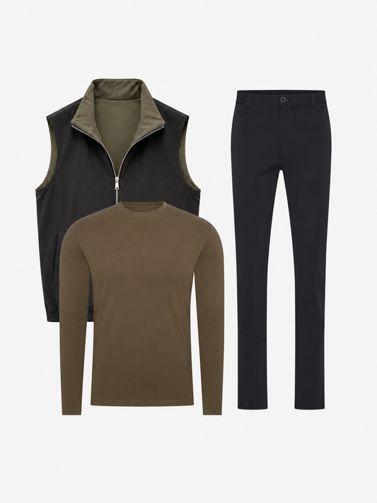 Reversible Black/Olive Bundle (+ Longsleeve)