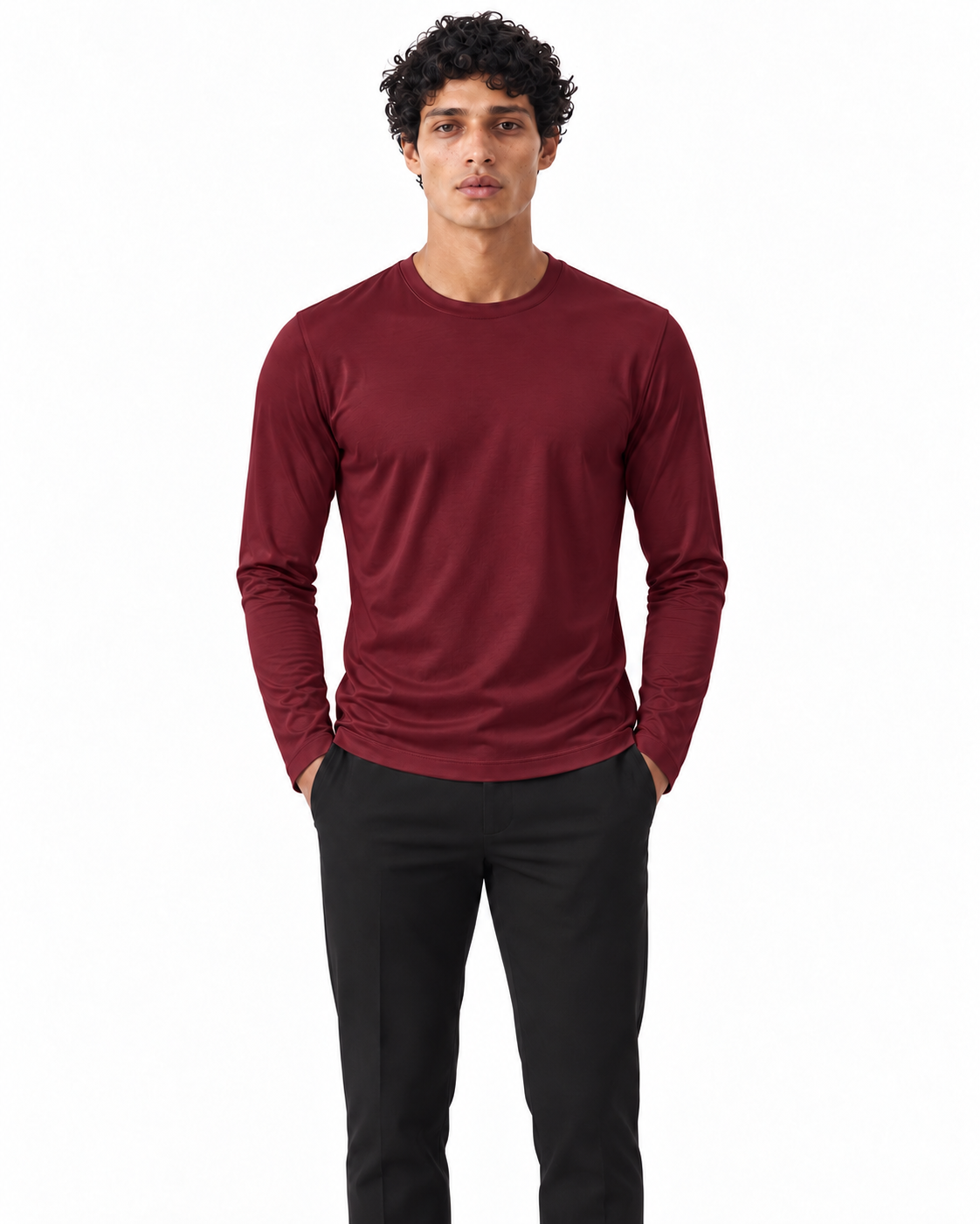 Burgundy Shiny Longsleeve