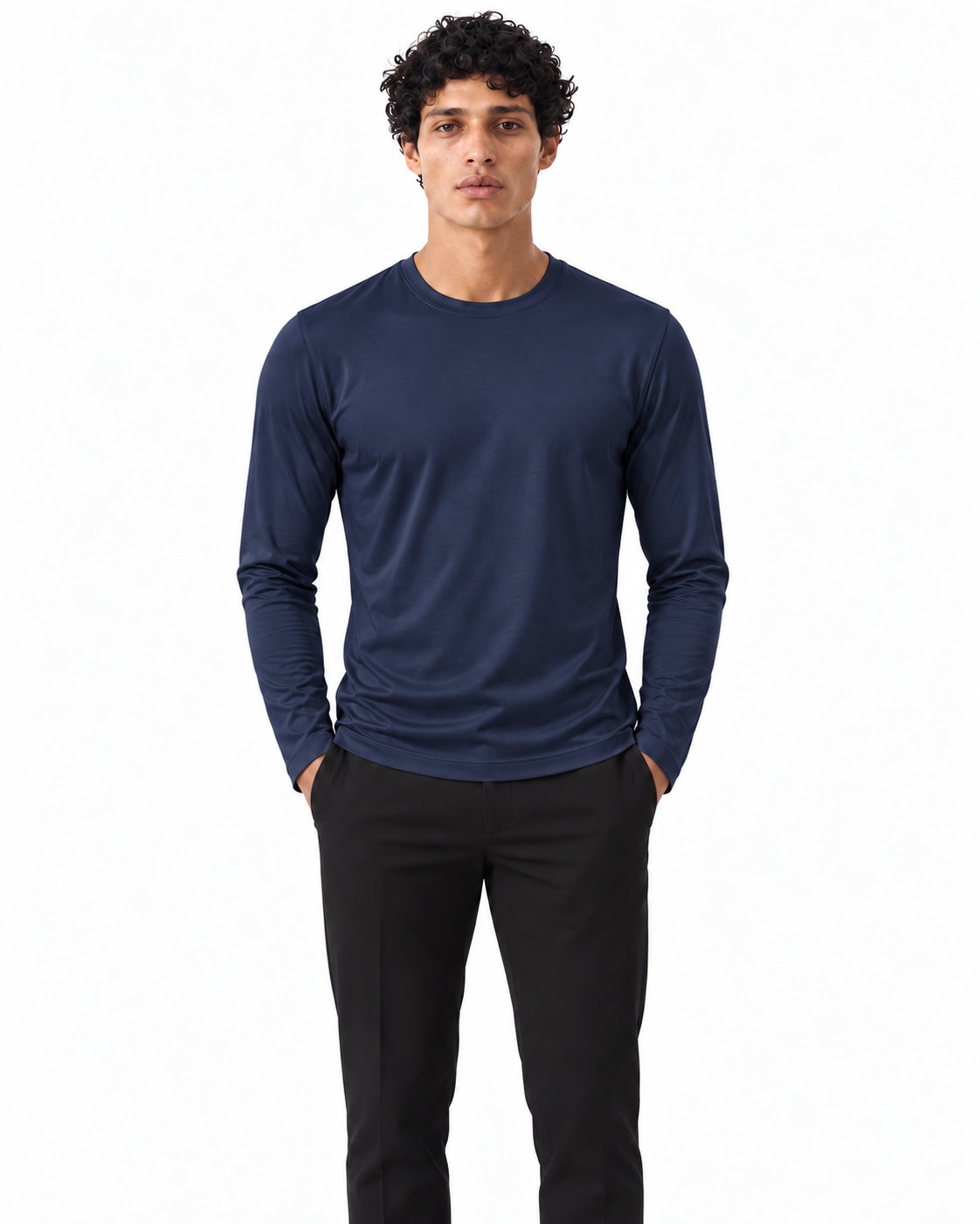 Navy Shiny Longsleeve