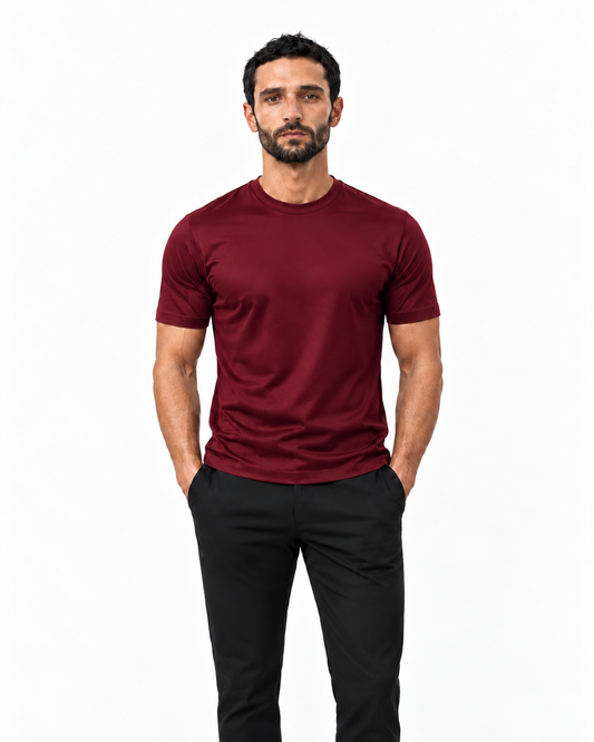Burgundy Shiny Tshirt