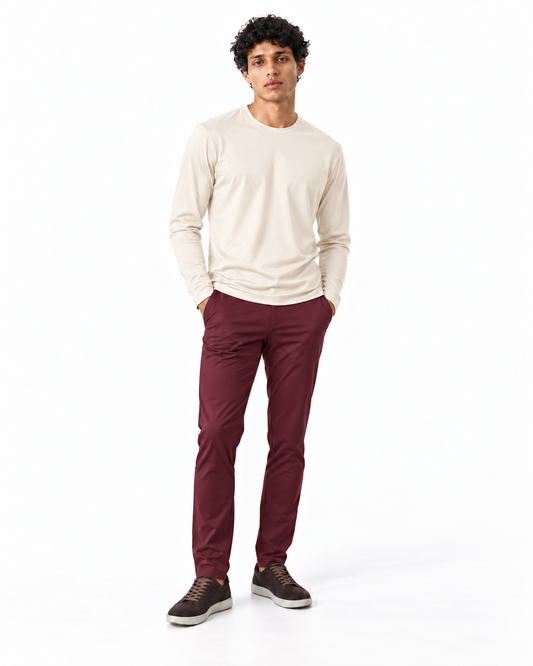 Burgundy Travel Pantalon