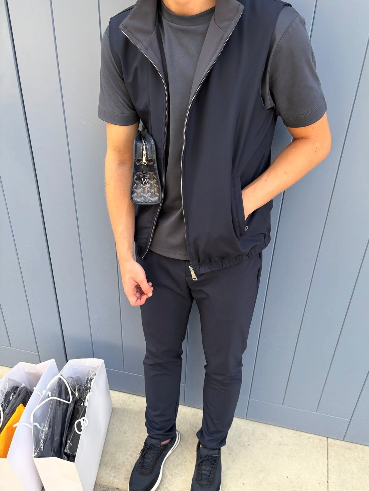 Light Grey/Dark Grey Reversible Travel Gilet