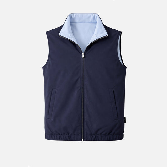 Navy Blue/Baby Blue Reversible Travel Gilet